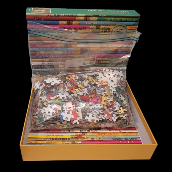 Galison Vintage Pencils 1000 Piece Foil Puzzle - Picture 7 of 11